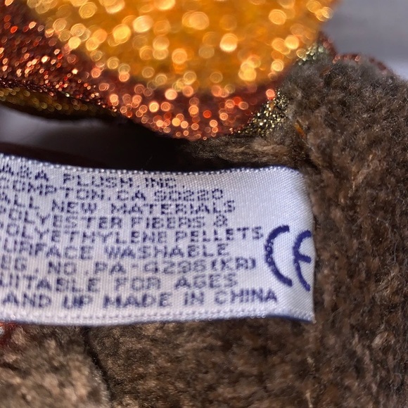 5" Thanksgiving Pilgrim PeePab pals turkey plush bonnet apron sparkly glittery - Picture 10 of 10